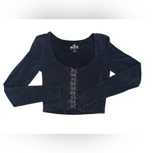 Hollister long sleeve crop with chain links